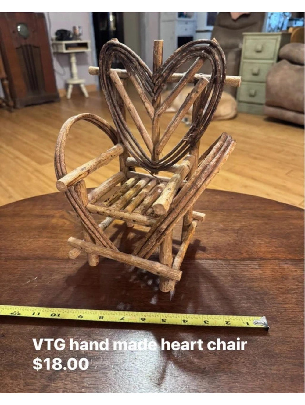 Vintage handmade heart chair